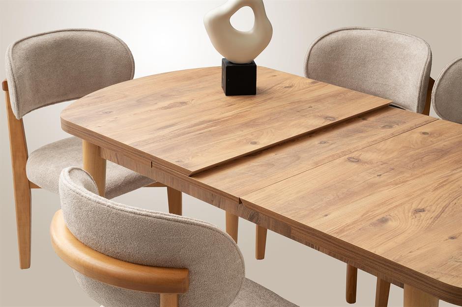 Venüs Norte Mdf Açılır Mutfak Masa Takımı 80x130