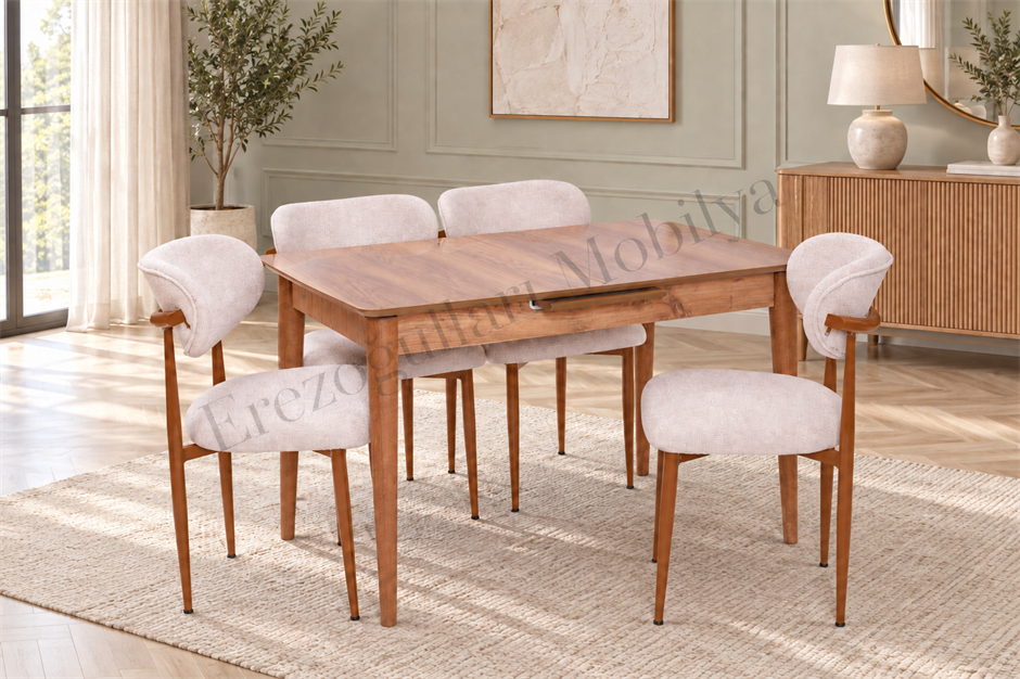 Venüs Polo Otomatik Açılır Masa Sandalye Takımı 80x120