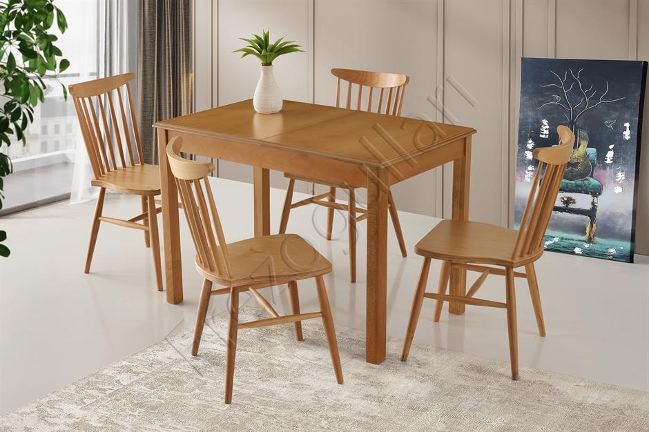 Verona Kırlangıç Agaç Mutfak Masa Sandalye Takımı 70x110