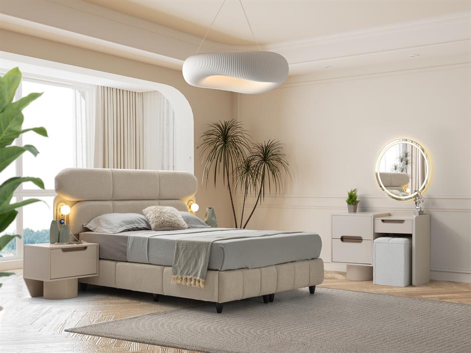 Selin 6 Kapaklı Modern Yatak Odası Takımı Başlıklı