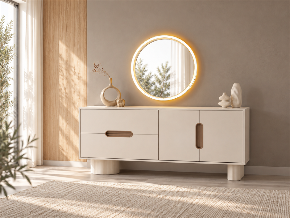 Vizyon Modern Dolaplı Çekmeceli Aynasız Konsol 180*45*85