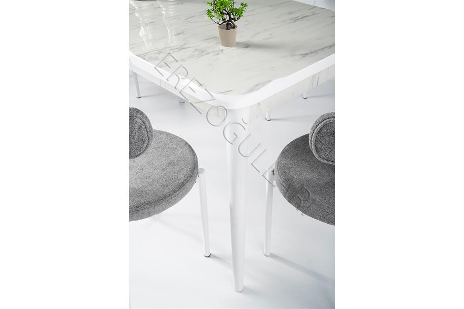 Yakamoz Alfa MDF Mutfak Masa Sandalye Takımı 80x130cm