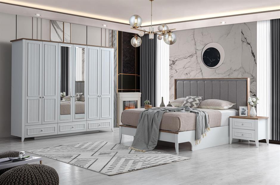 Yalı 6 Kapaklı Modern Yatak Odası Takımı Başlıklı