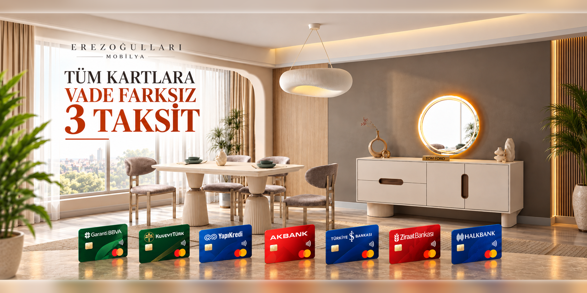 Tüm Kartlara Vade Farksız 3 Taksit