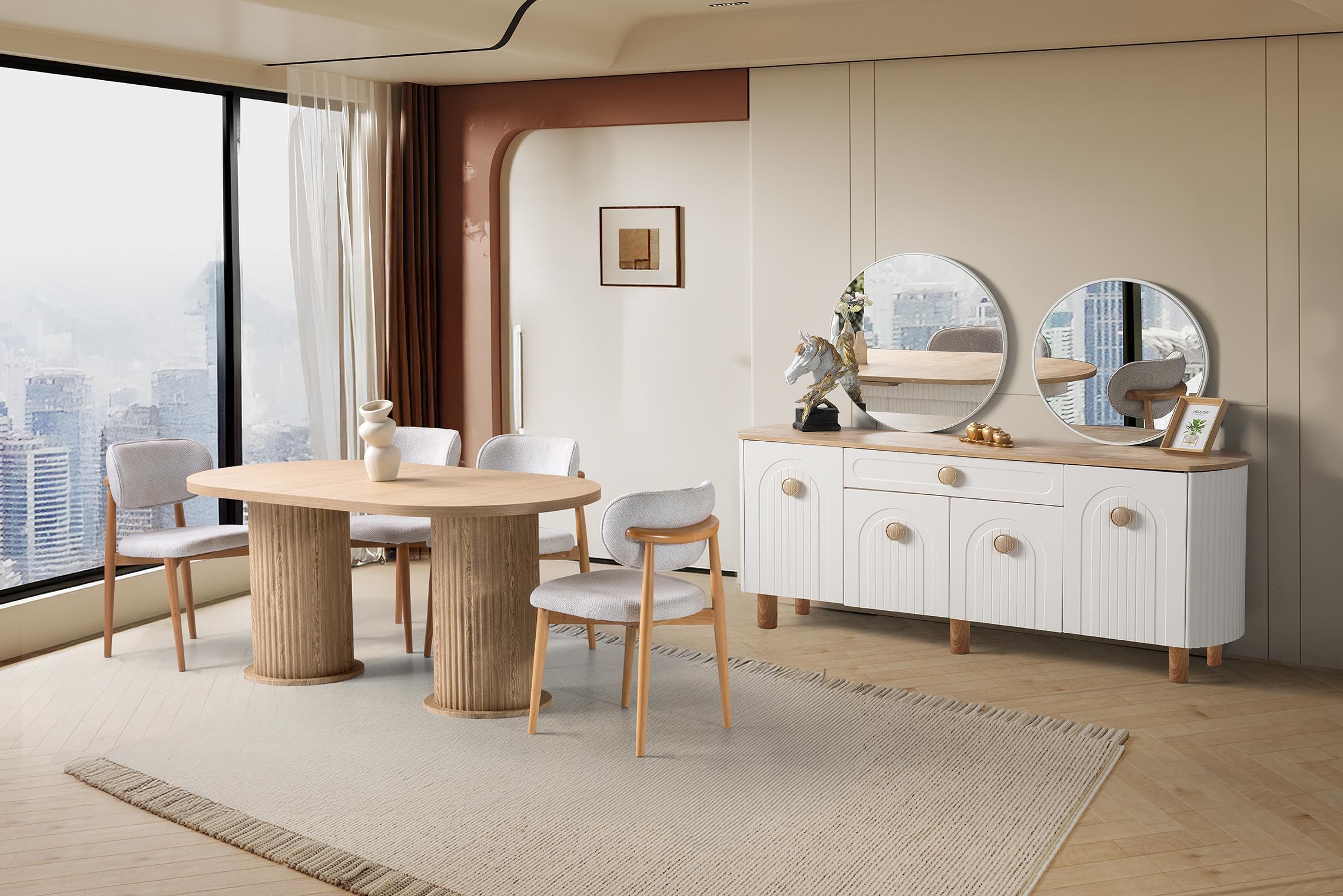 Aren %100 MDF Modern Bohem Yemek Odası Takımı