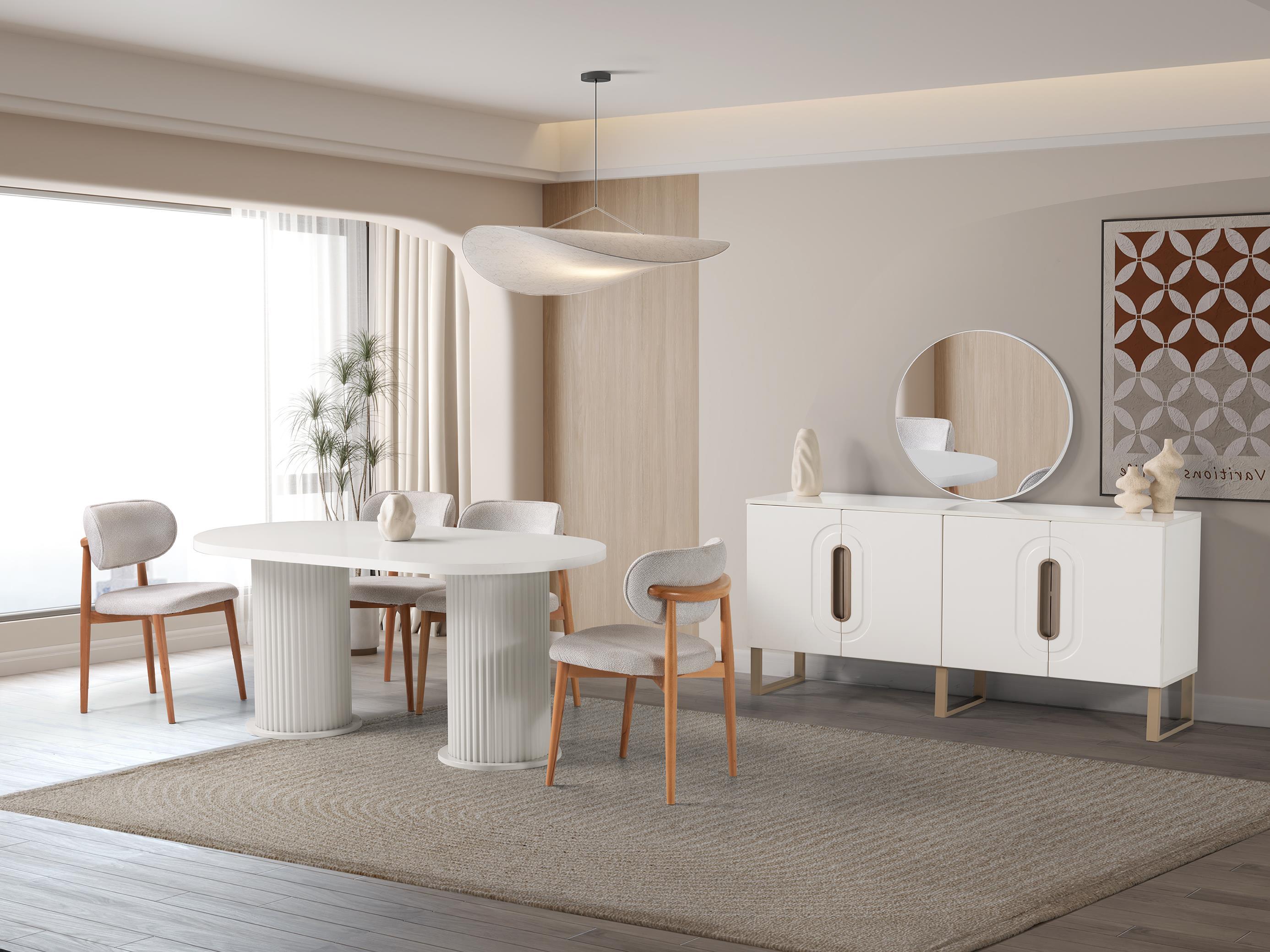 Aura %100 MDF Modern Bohem Yemek Odası Takımı