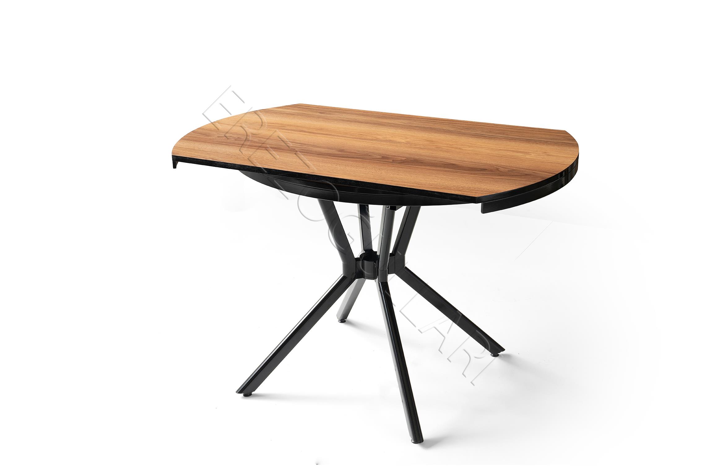 Bade MDF Oval HighGloss Açılır Mutfak Masası 73x120