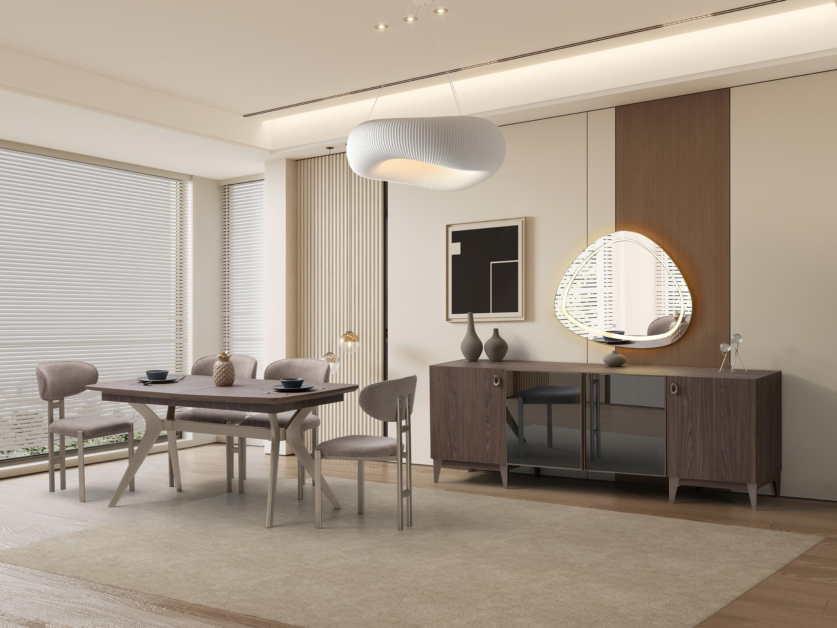 Bergamo Modern Dolaplı Çekmeceli Aynasız Konsol 200*50*78