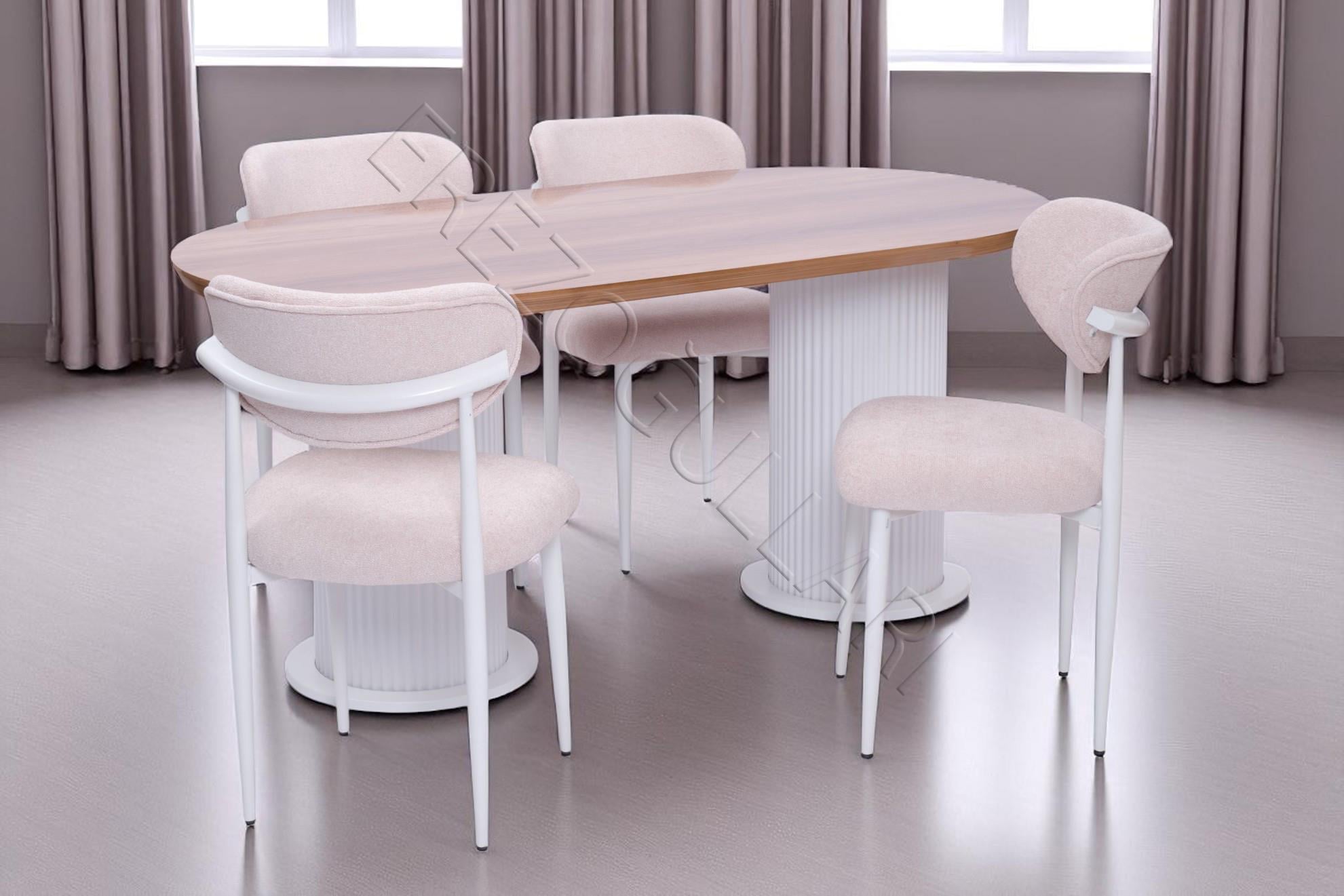 Bohem Polo Lak Panel Yemek Masa Sandalye Takımı 90x170