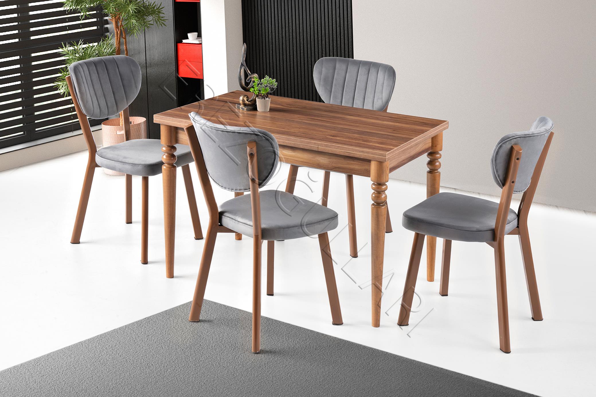 Cunda Star Mutfak Masası Sandalye Takımı 70x110