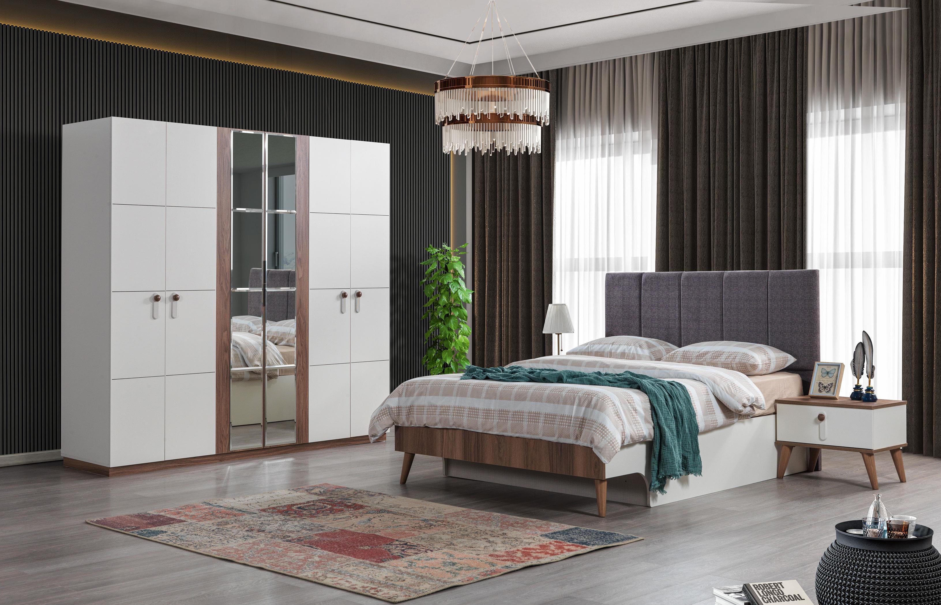 Efsane 6 Kapaklı Modern Yatak Odası Takımı Bazalı