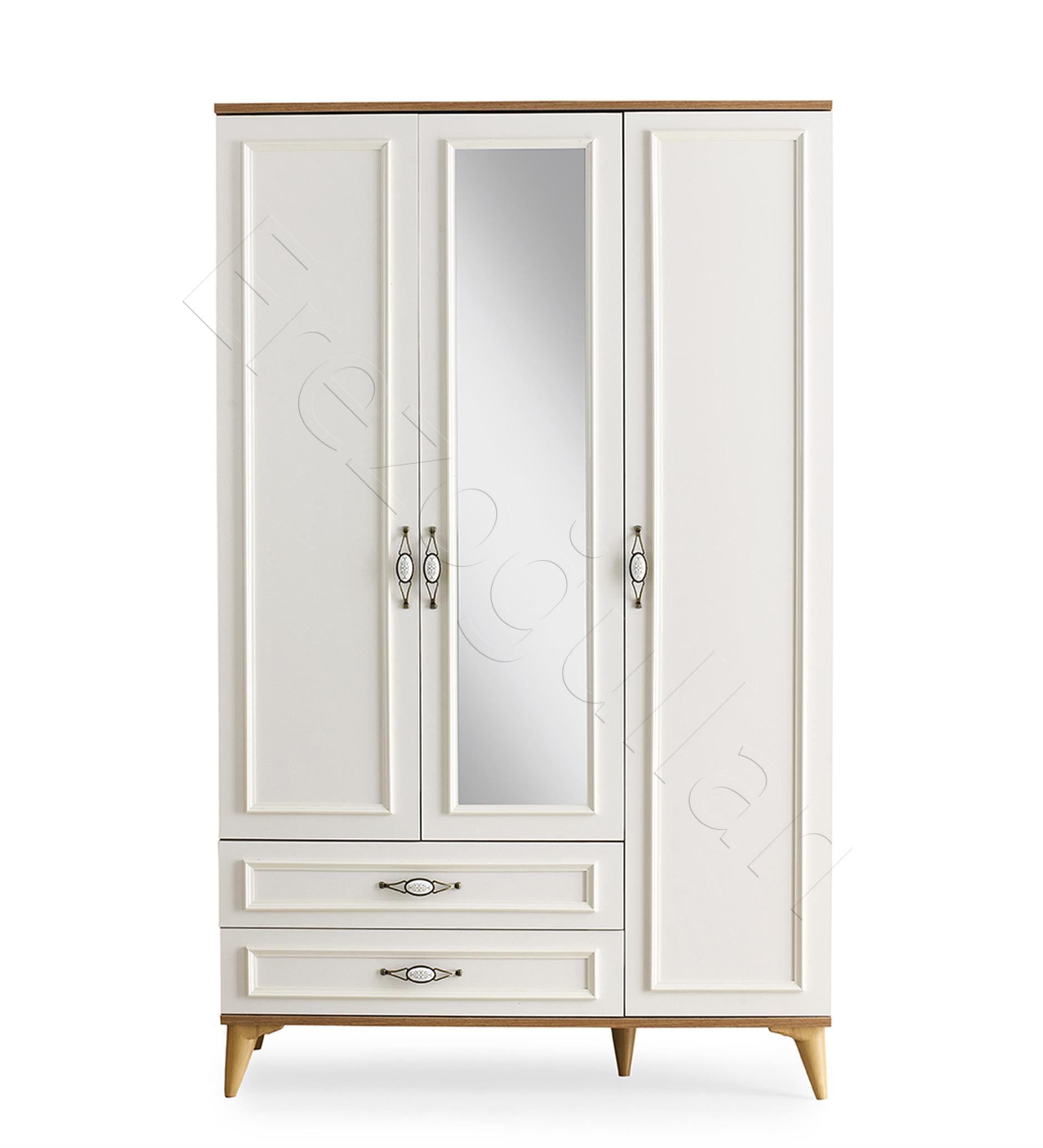 Irmak 3 Kapılı 2 Çekmeceli Gardrop Elbise Dolabı 120x48x195cm