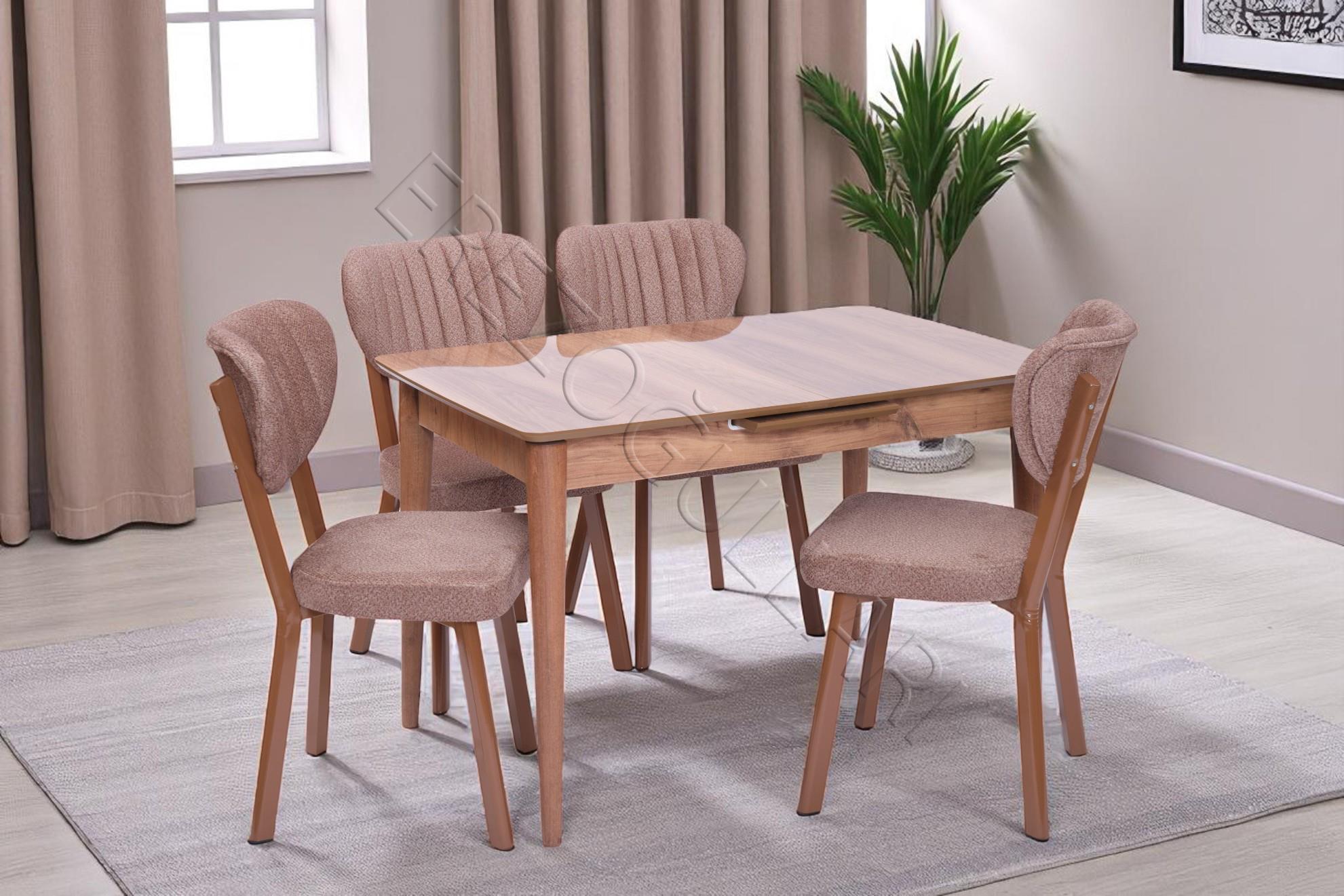 Venüs Elma Otomatik Açılır Masa Sandalye Takımı 80x120
