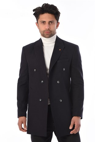 BRANGO KAŞE KRUVAZE KISA PALTO 71119