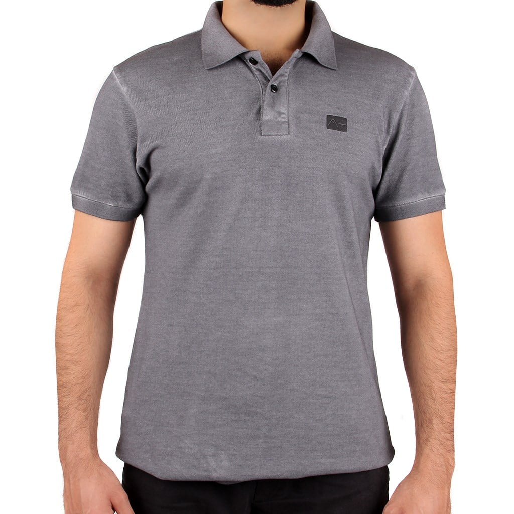 A+ Naples Erkek Gri  Renk Polo Yaka T-shirt