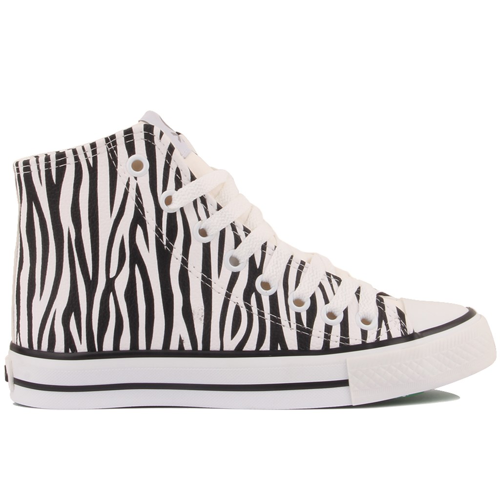 Benetton - Zebra Desenli Kadın Sneaker