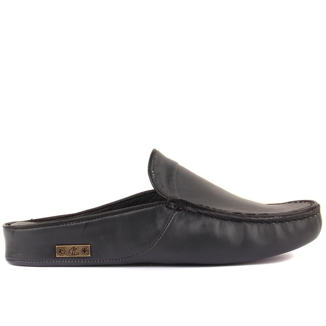 TerlikSail Lakers - Antrasit Deri Erkek Ev Terliği110-547-X R209 ANTHRACITE CILT
