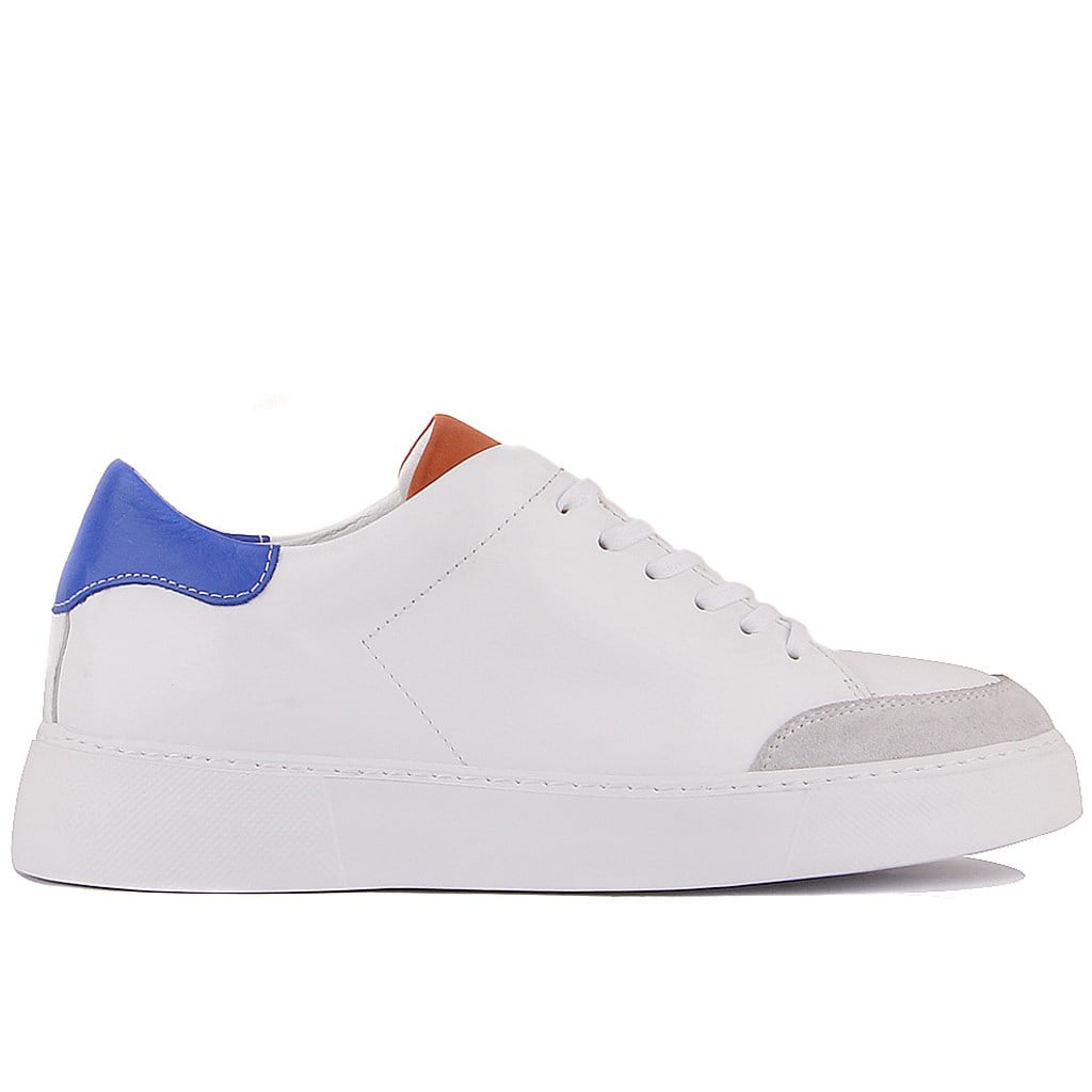 Sail Lakers - Beyaz Deri Bağcıklı Erkek Sneaker