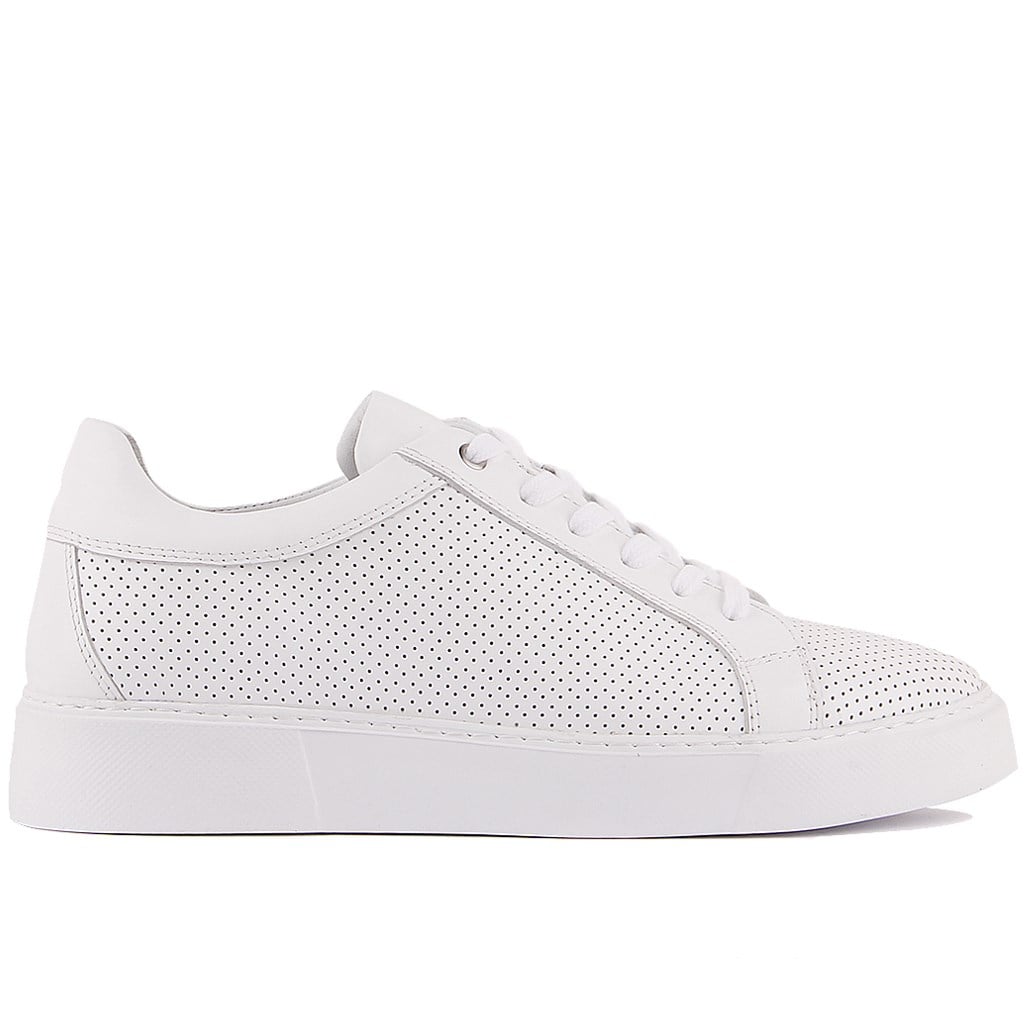 Sail Lakers - Beyaz Deri Bağcıklı Erkek Sneaker