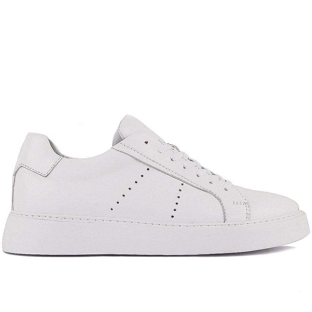 Sail Lakers - Beyaz Deri Bağcıklı Erkek Sneaker