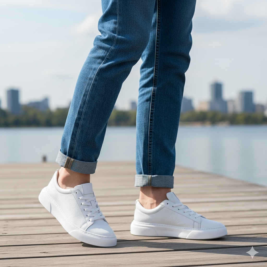 SneakersSail Lakers - Beyaz Deri Bağcıklı Erkek Günlük Ayakkabı101-1032-LF02 R2 BEYAZ FLOOTER