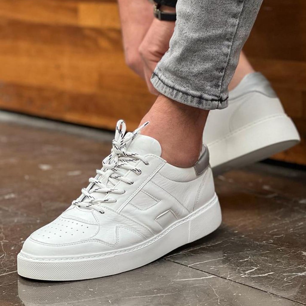 Sail Lakers - Beyaz Deri Bağcıklı Erkek Sneaker