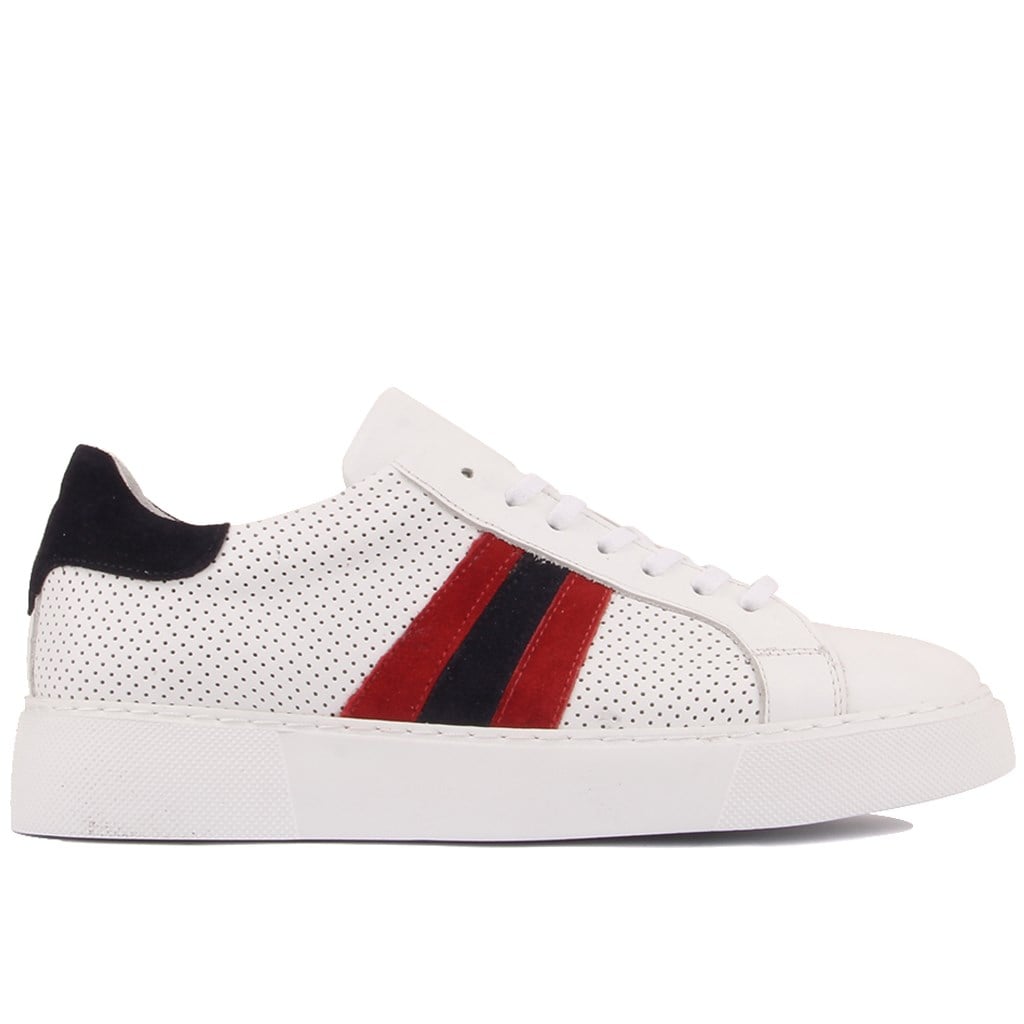 Sail Lakers - Beyaz Deri Bağcıklı Erkek Sneaker