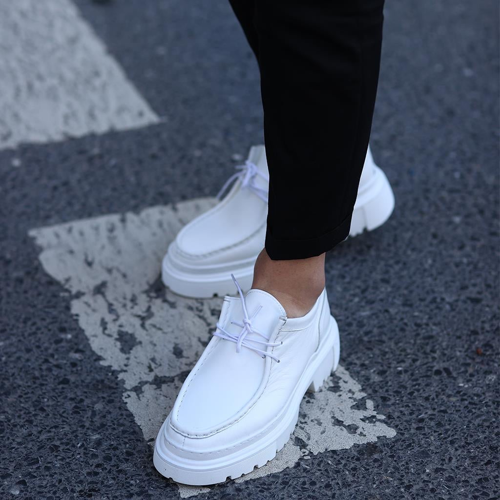 Sail Lakers - Beyaz Deri Bağcıklı Erkek Sneaker