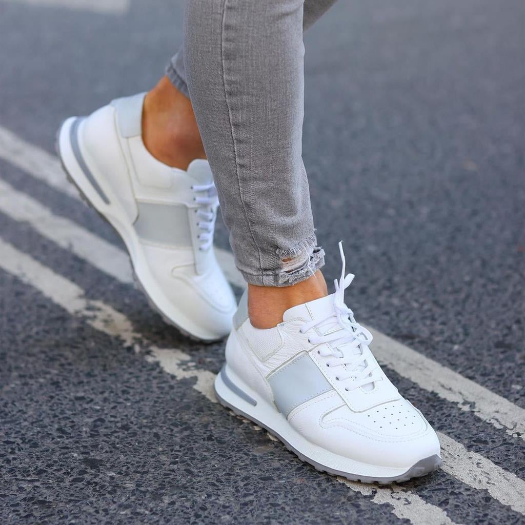Sail Lakers - Beyaz Deri Bağcıklı Erkek Sneaker