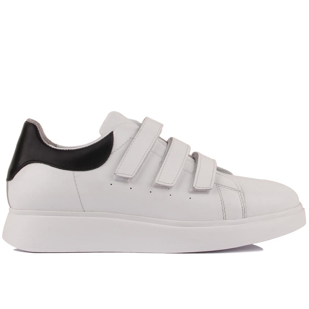 Sail Lakers - Beyaz Deri Cırtlı Erkek Sneaker