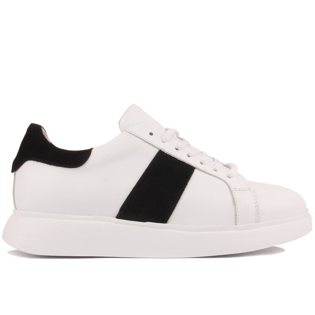 Sail Lakers - Beyaz Deri, Siyah Süet Erkek Sneaker