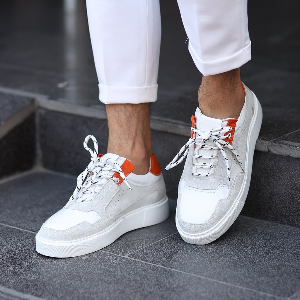 Sail Lakers - Beyaz Süet, Deri Erkek Sneaker