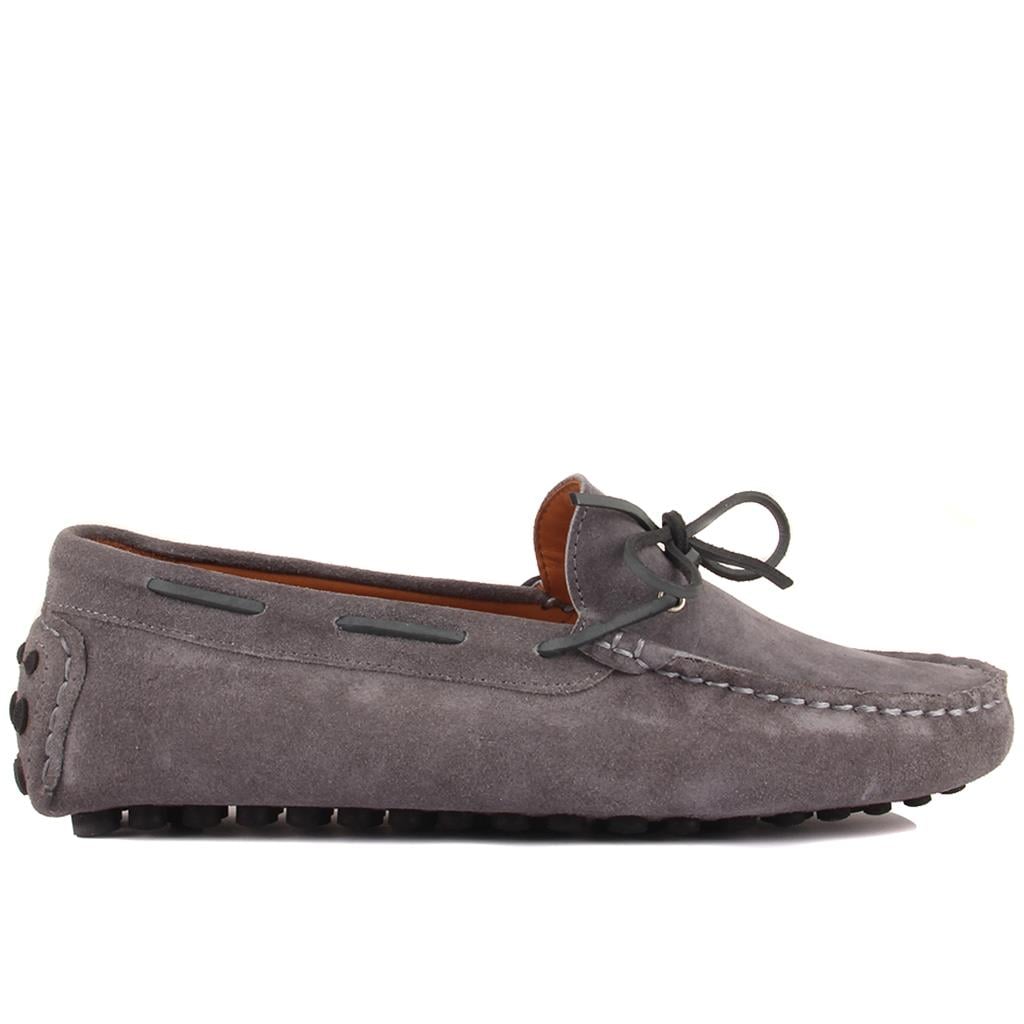 Sail Lakers - Gri Süet Erkek Loafer