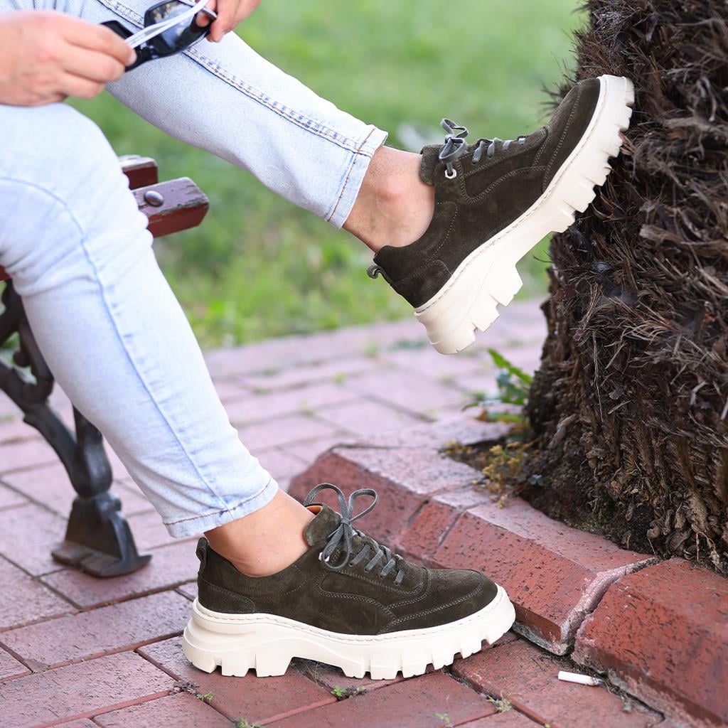 Günlük Sail Lakers - Haki Süet Bağcıklı Erkek Sneaker101-9073-H1333 R16 HAKI SUET( BOSCO)