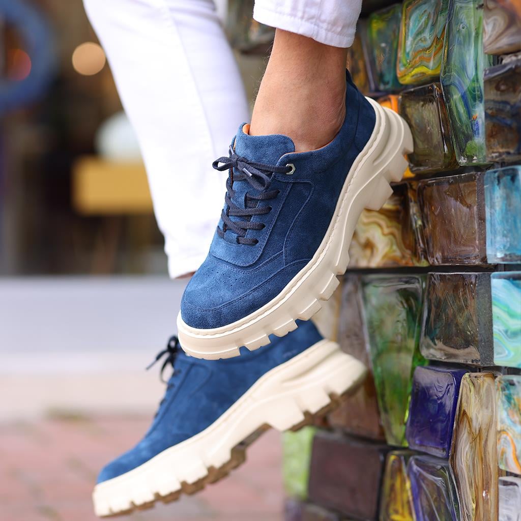 Günlük Sail Lakers - Kot Mavisi Süet Bağcıklı Erkek Sneaker101-9073-H1333 R13 KOT MAVI SUET