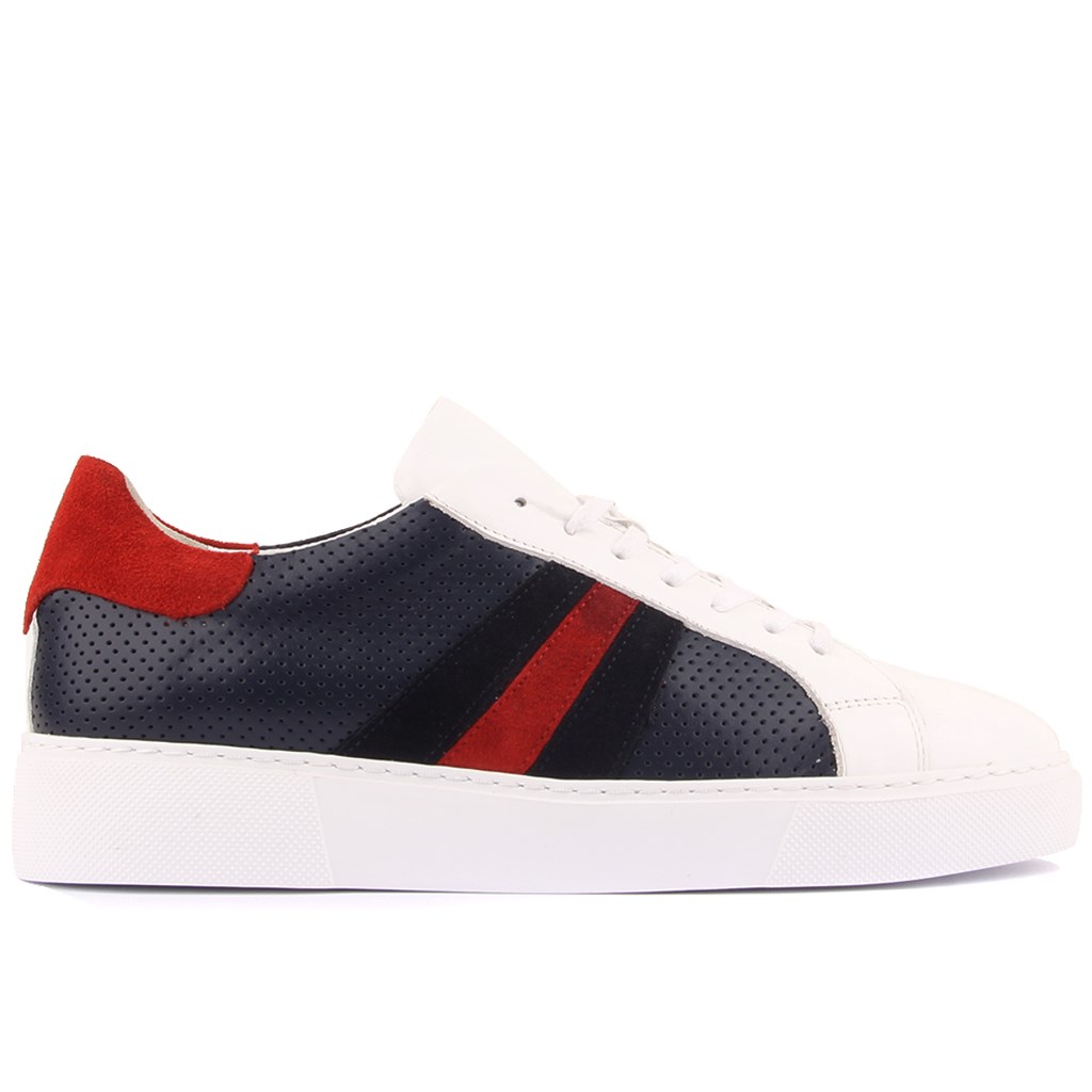 Sail Lakers - Lacivert, Beyaz Deri Bağcıklı Erkek Sneaker