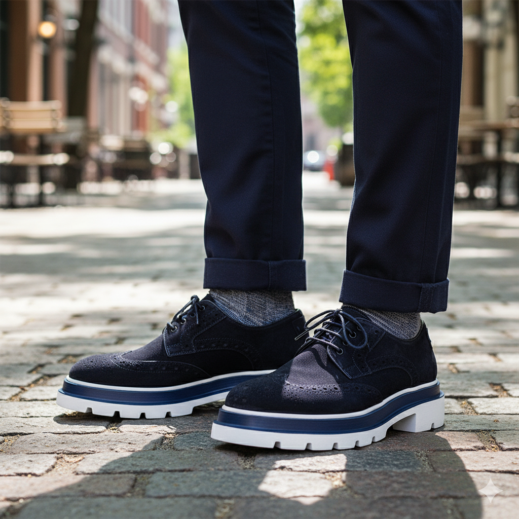 SneakersSail Lakers - lacivert Süet Bağcıklı Erkek Günlük Ayakkabı101-1004-H1405 R4 LACIVERT SUET-LACIVERT DN.