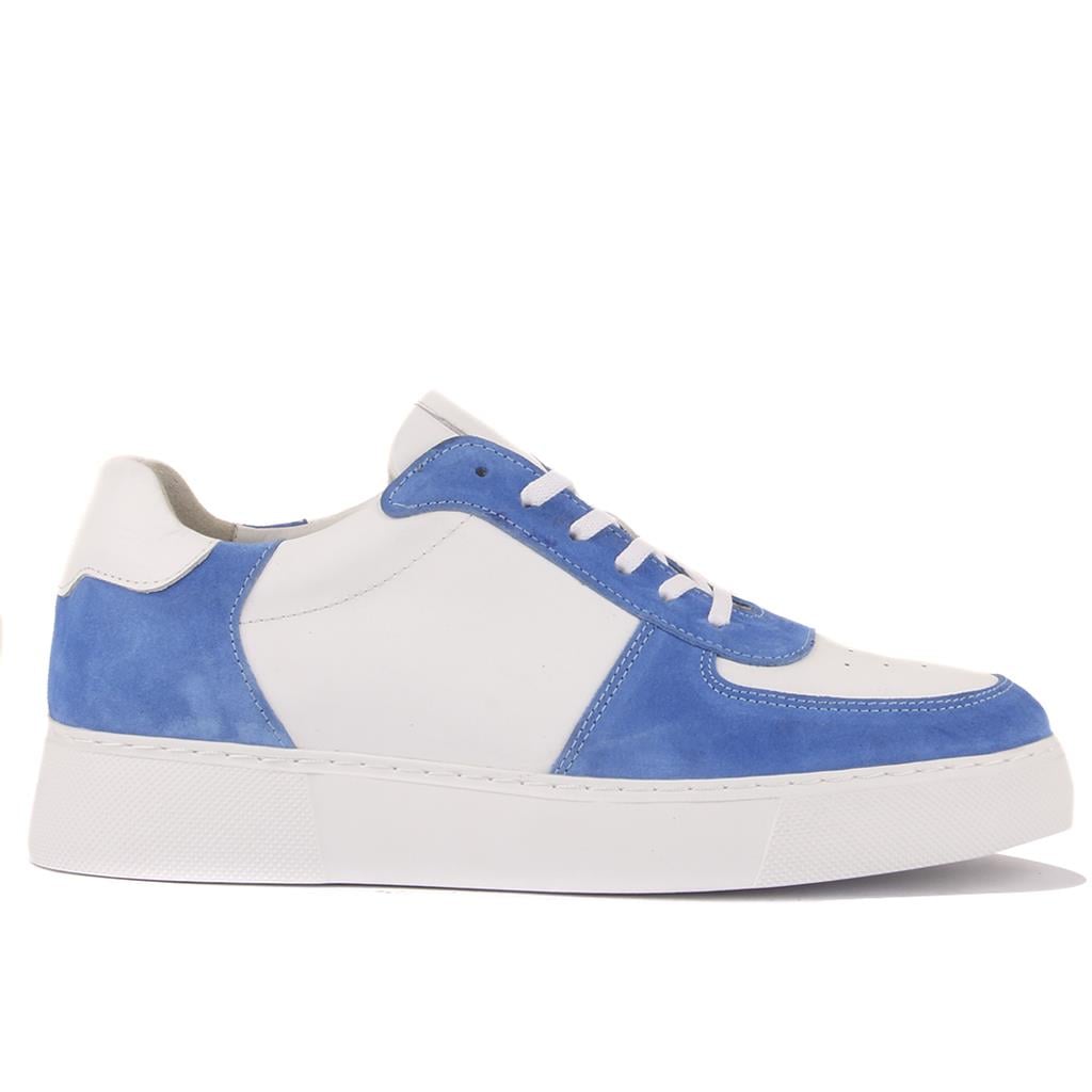 Sail Lakers - Mavi Süet, Beyaz Deri Erkek Sneaker