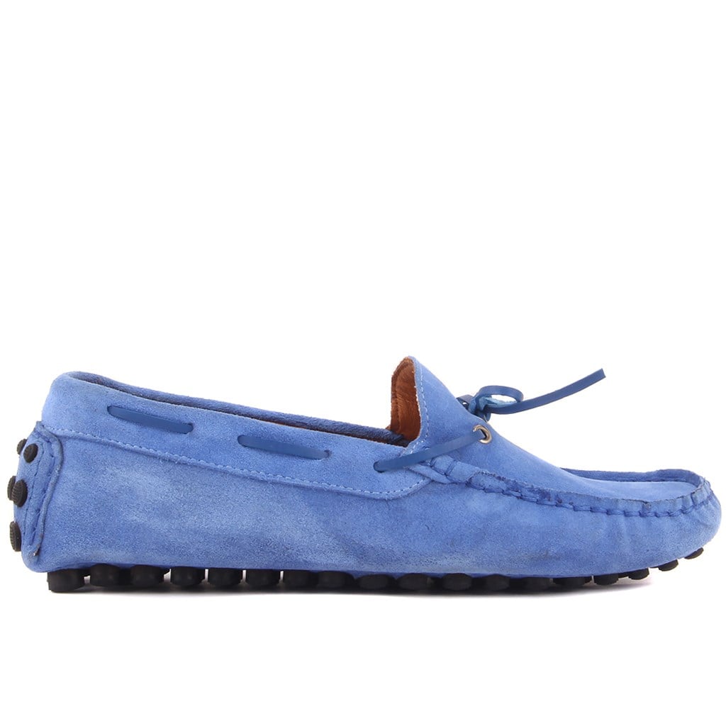 Sail Lakers - Mavi Süet Erkek Loafer