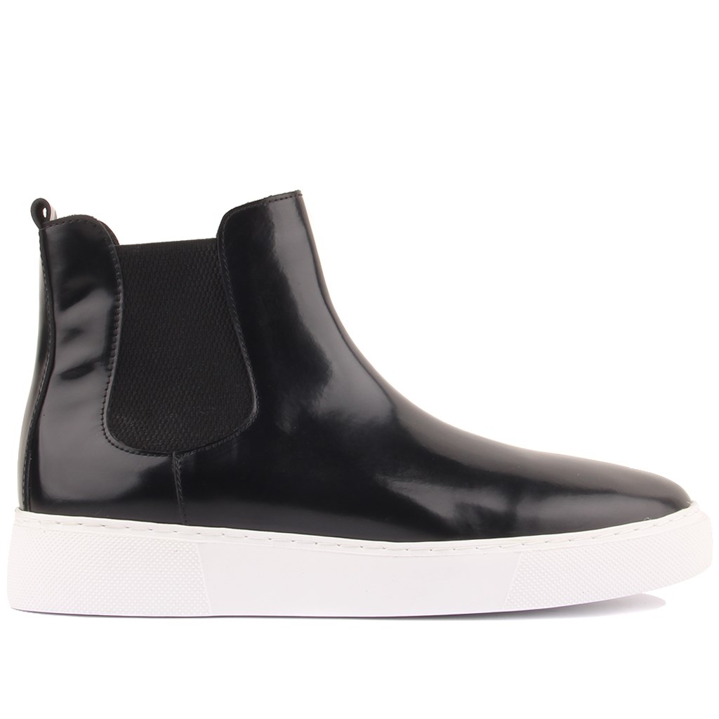 Sail Lakers - Siyah Açma Deri Eva Taban Unisex Chelsea Bot