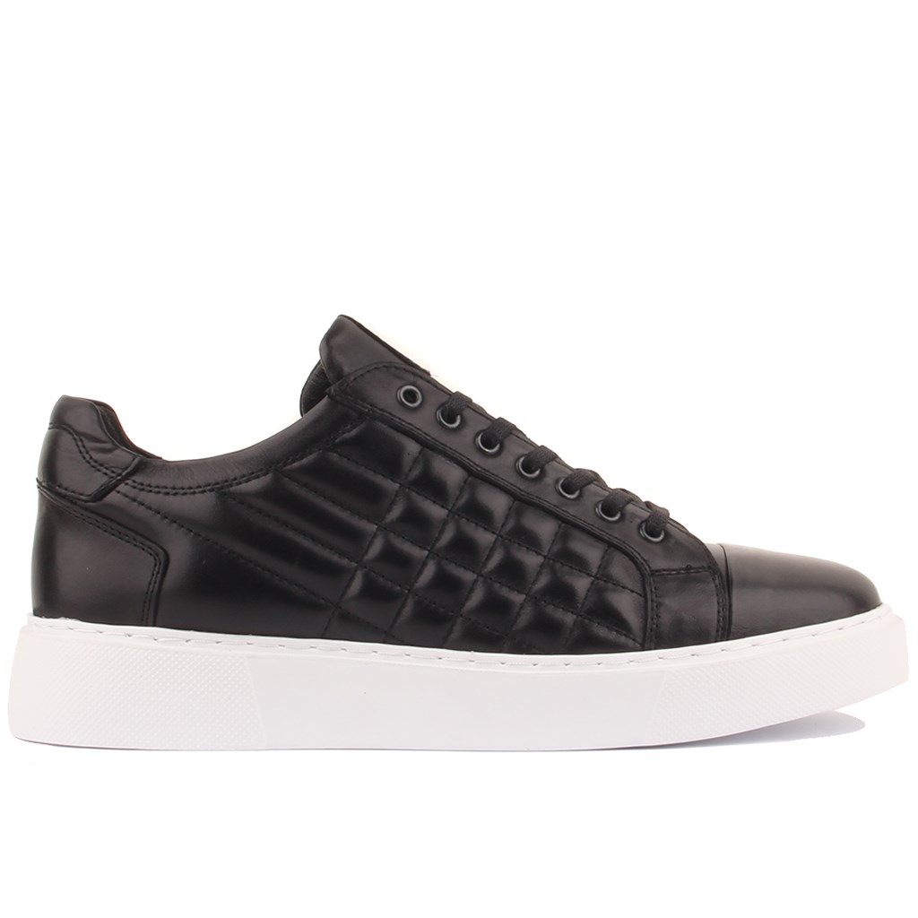 Sail Lakers - Siyah Deri Bağcıklı Erkek Sneaker
