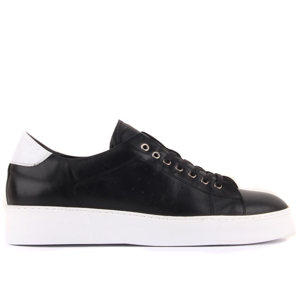 Sail Lakers - Siyah Deri Bağcıklı Erkek Sneaker