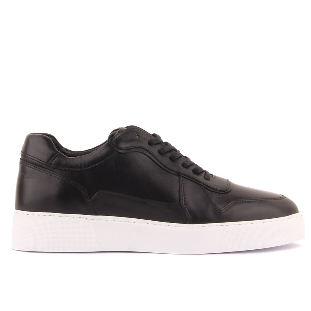 Sail Lakers - Siyah Deri Bağcıklı Erkek Sneaker