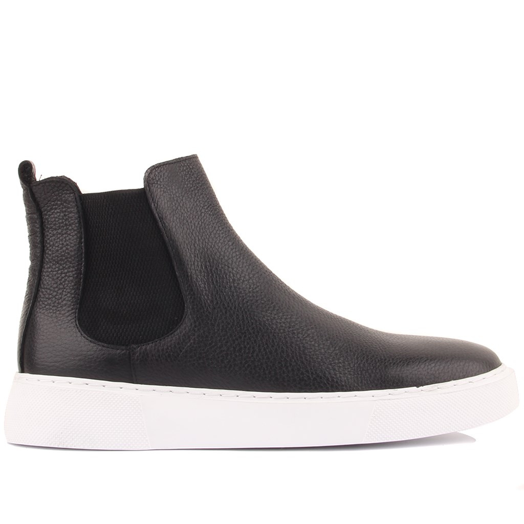 Sail Lakers - Siyah Deri Eva Taban Unisex Chelsea Bot