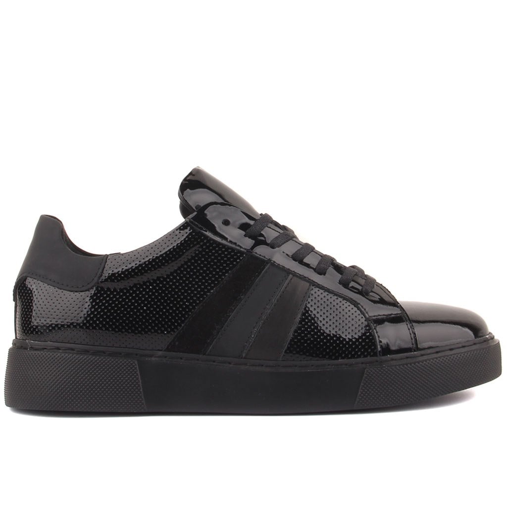 Sail Lakers - Siyah Rugan Deri Bağcıklı Erkek Sneaker