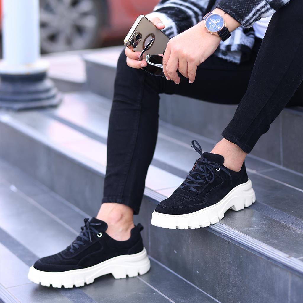 Günlük Sail Lakers - Siyah Süet Bağcıklı Erkek Sneaker101-9073-H1333 R1 SIYAH SUET