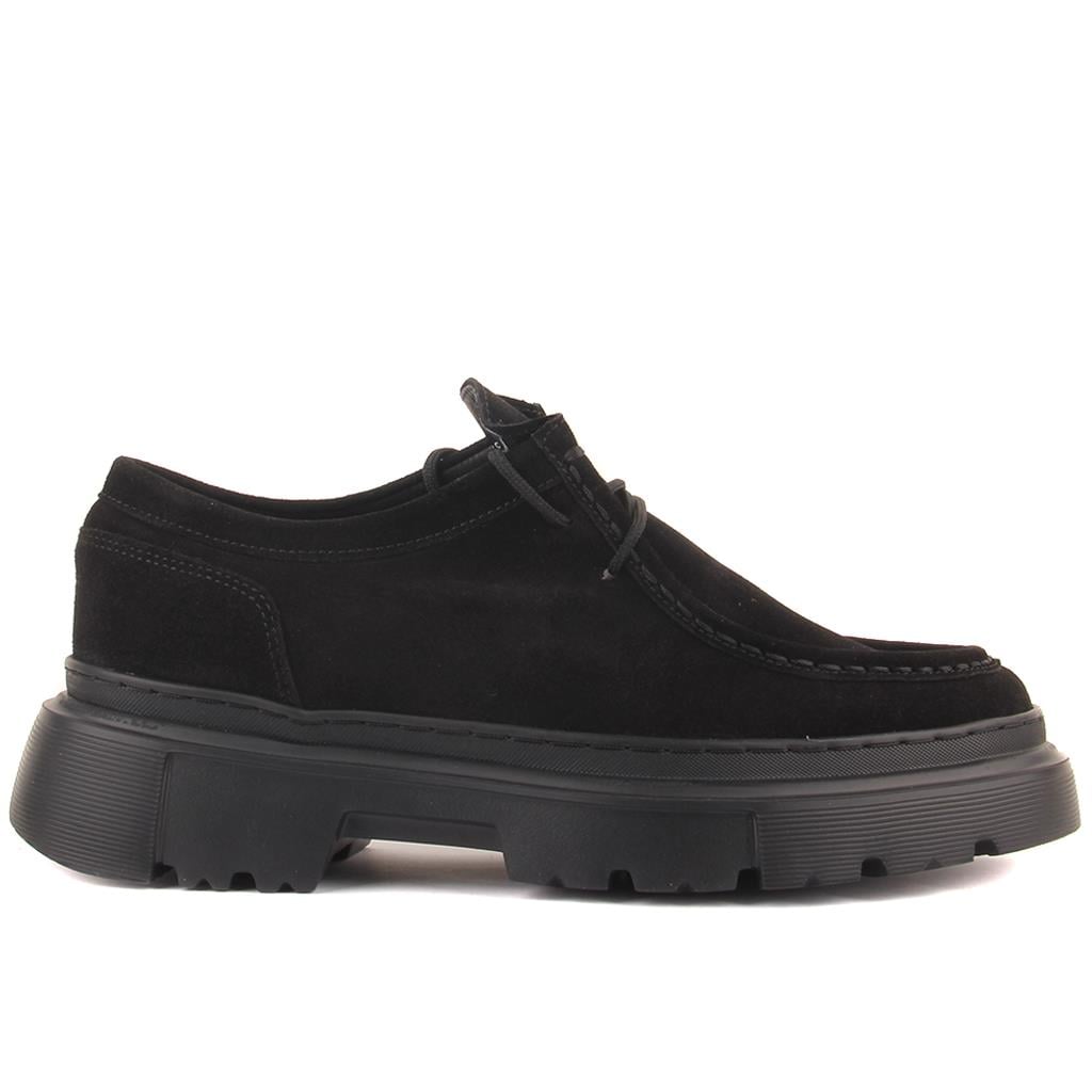 Günlük Sail Lakers - Siyah Süet Bağcıklı Erkek Sneaker101-9009-H1308 R16 SIYAH SUET(SIYAH TABAN)