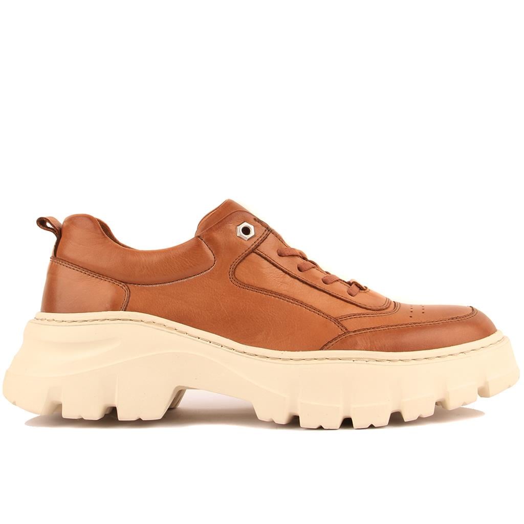 Günlük Sail Lakers - Taba Deri Bağcıklı Erkek Sneaker101-9073-H1333 R3 TABA SCOTCH