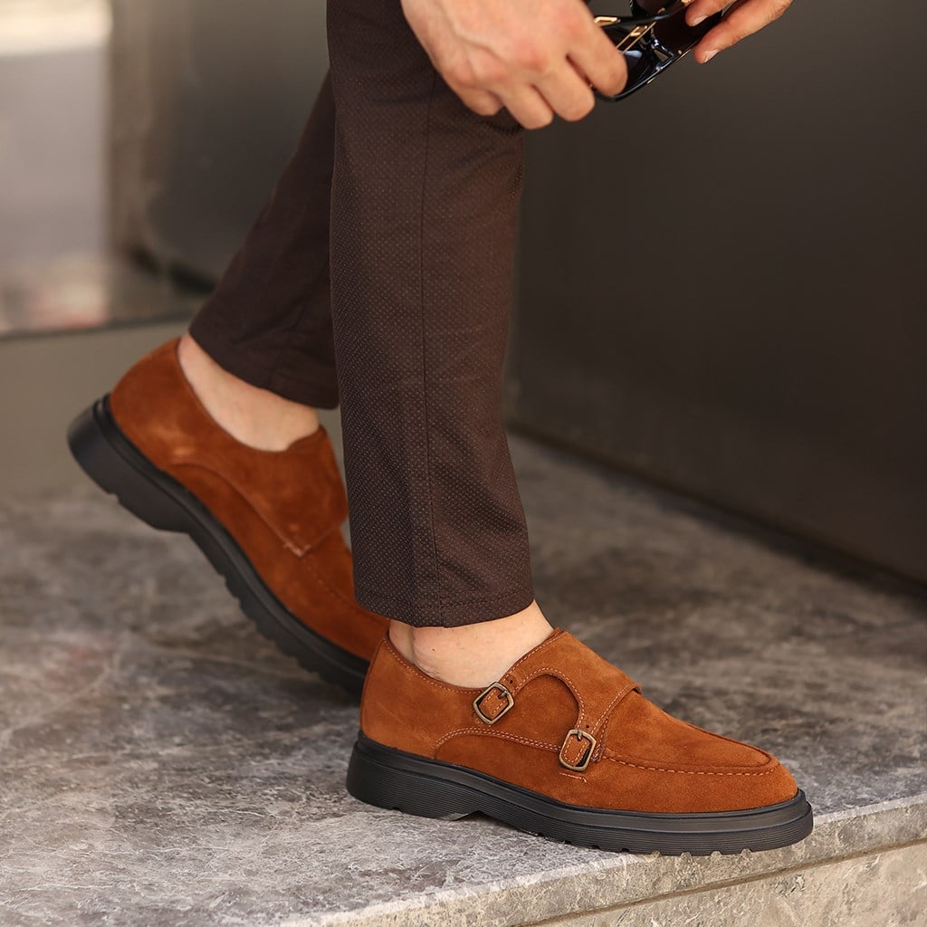 Sail Lakers - Taba Süet Deri Bağcıksız Erkek Günlük Ayakkabı