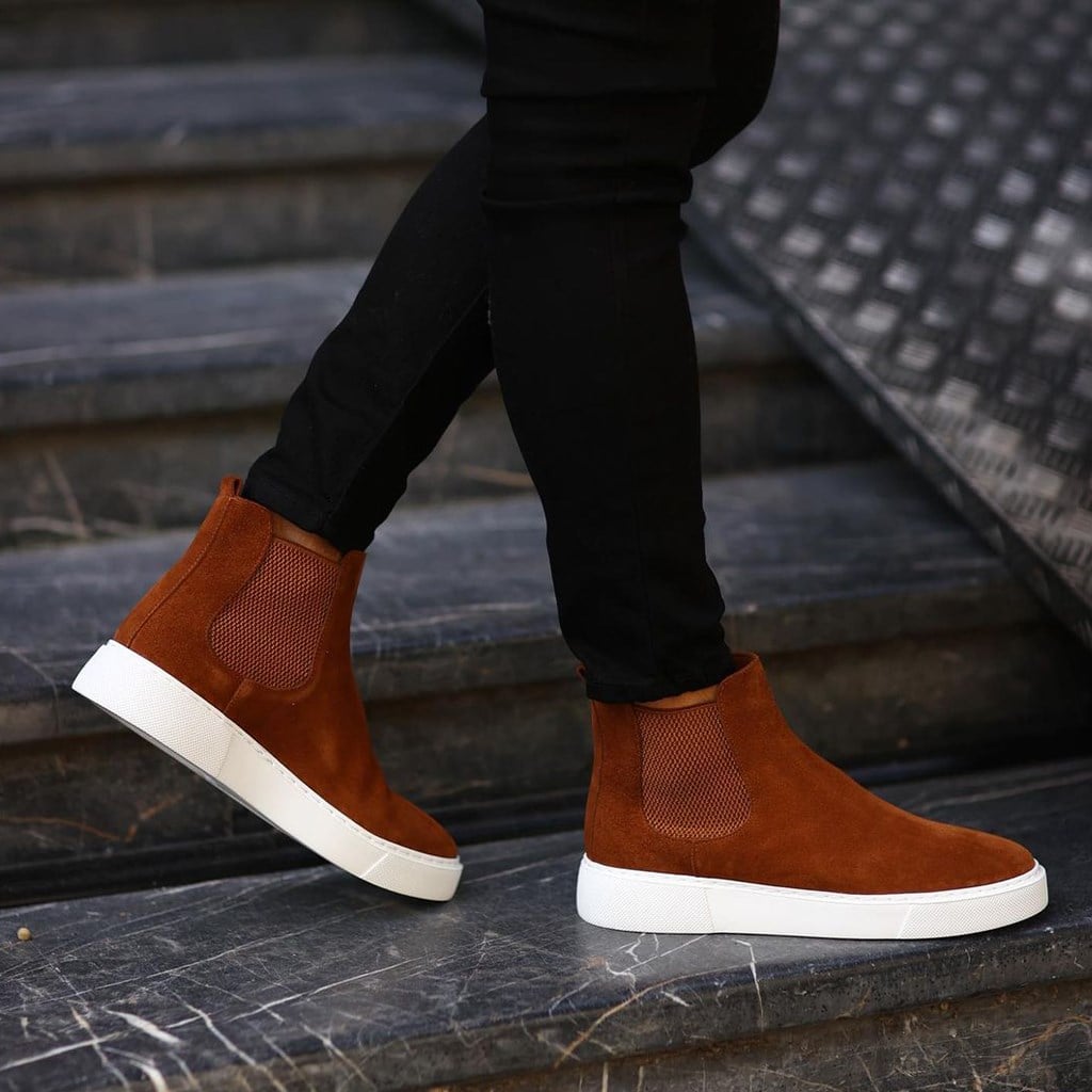 Sail Lakers - Taba Süet Deri Eva Taban Unisex Chelsea Bot